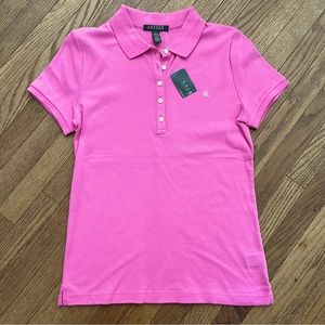 Lauren Ralph Lauren Pink Polo Short Sleeve Shirt Size Large